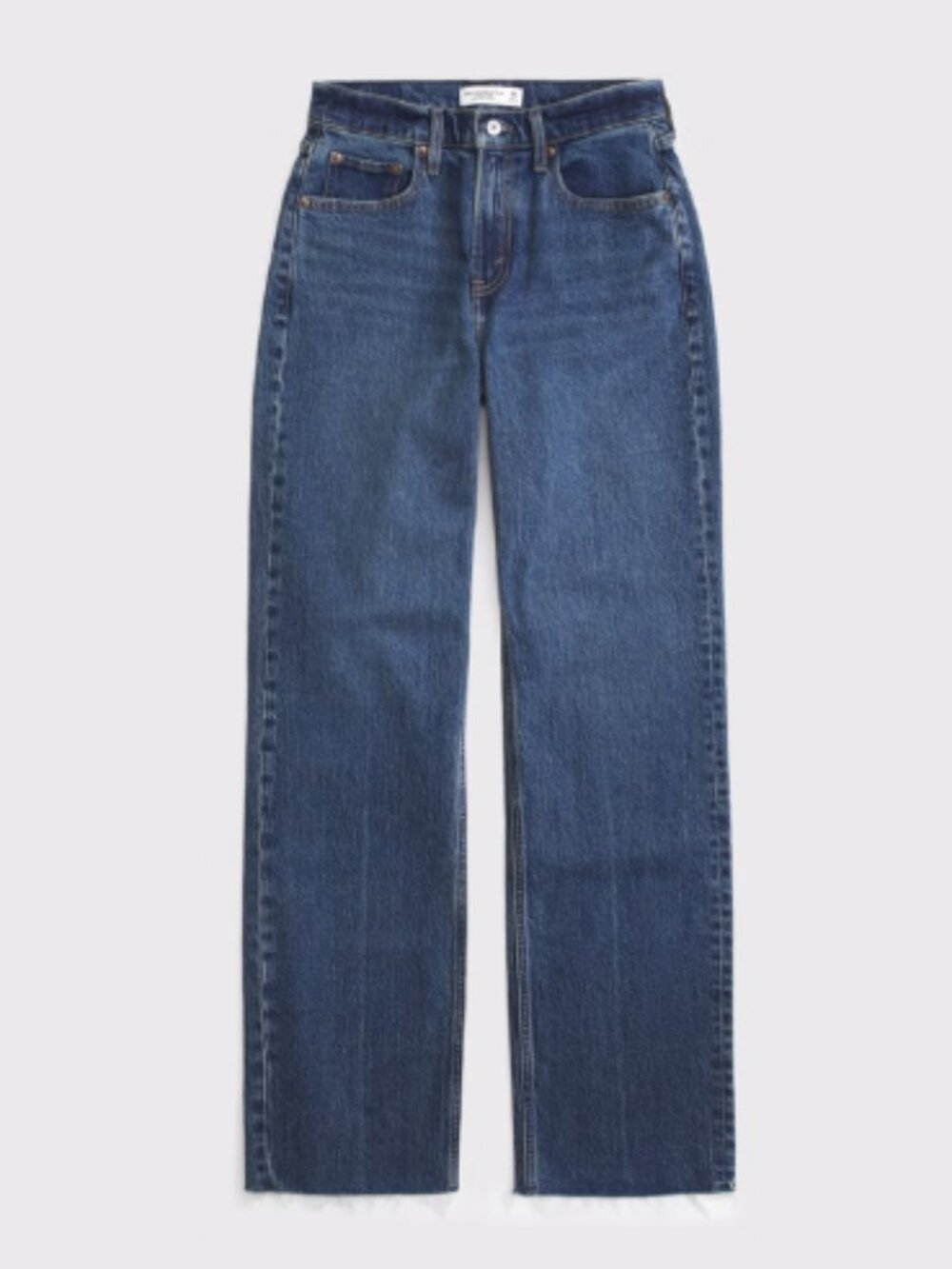 Abercrombie & Fitch Curve Love High Rise 90s Relaxed Raw Hem Jean